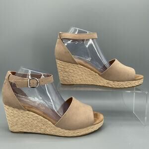 NEW Style & Co Women’s Seleeney Espadrille Wedge Sandals Taupe Size 9.5W
